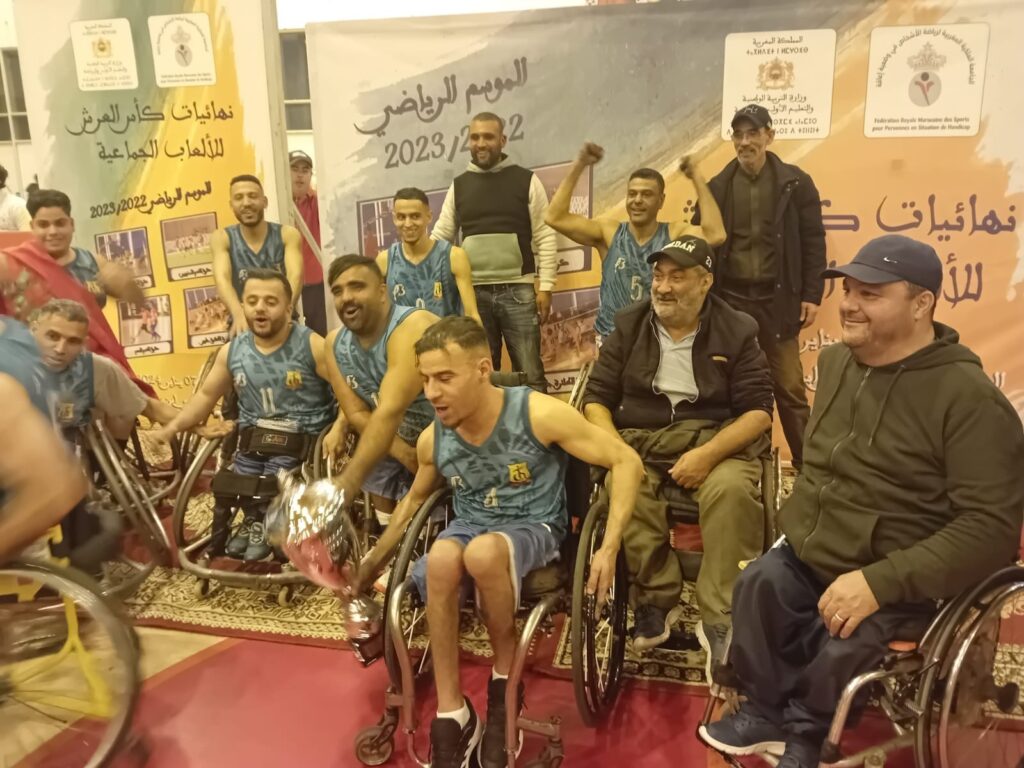 تتويج نادي أبناء البوغاز الرياضي للأشخاص في وضعية إعاقة بلقب كأس العرش لكرة السلة