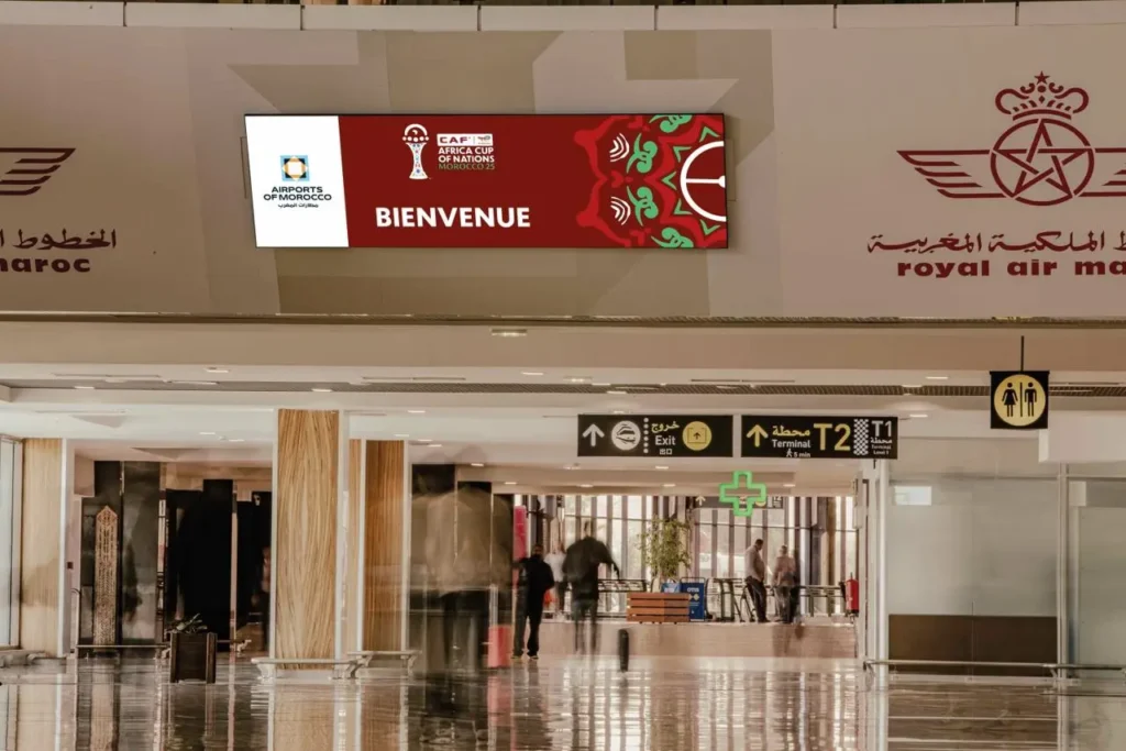 مطار ابن بطوطة يتزين بألوان كأس أمم إفريقيا 2025