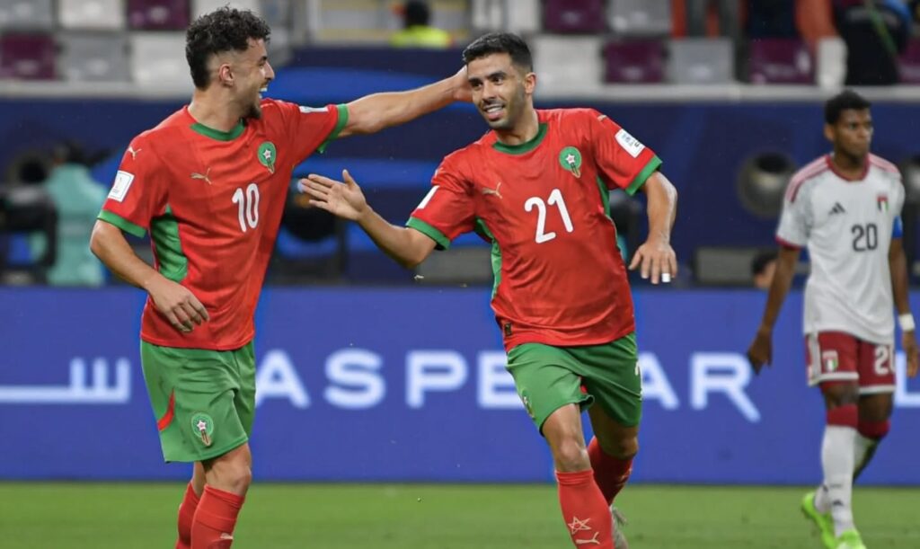 المنتخب المغربي للمباراة النهائية لكأس العرب بعد فوز ثلاثي على الامارات